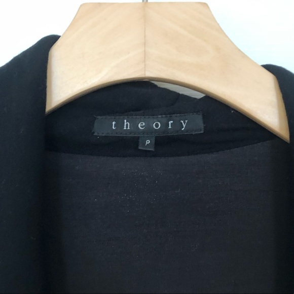 Theory Open Blazer with Faux Leather Sleeves - Picture 4 of 9